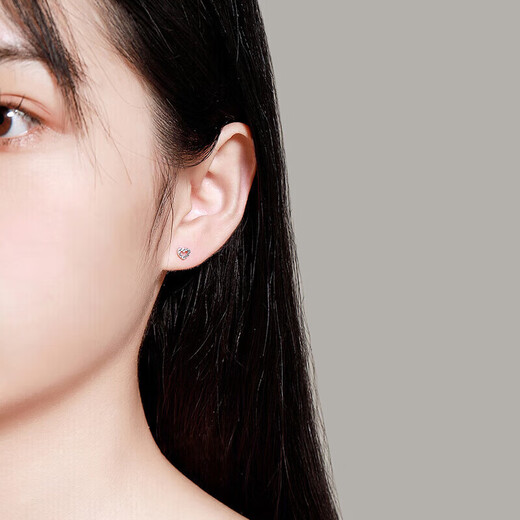 Mengjinyuan platinum earrings PT950 car flower love platinum earrings as a birthday gift for girlfriend