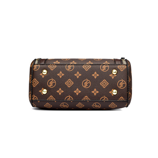 Snow Love Kangaroo high-end brand genuine leather women's crossbody bag 2025 new high-end shoulder bag small bag gift for mother and mother brown with brown gift box + gift bag + hand bag card bag