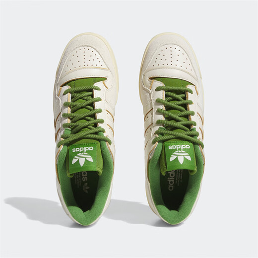 阿迪达斯 （adidas）三叶草鞋新款 FORUM 84 LOW 男女同款经典复古运动休闲板鞋 FZ6296「乳白绿」 44码鞋头色差 44.5 (275mm)