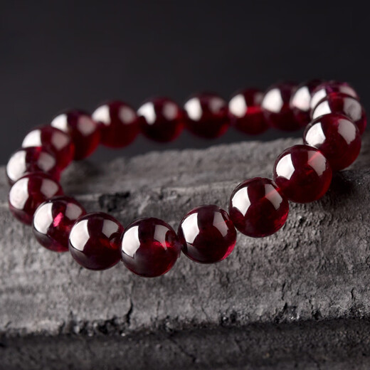 Baoxinfanrui BOSFRU garnet bracelet collection grade large particle wine red beads loose bead bracelet for men and women to give to their girlfriends light luxury jewelry cultural toys Bead diameter is about 9mm