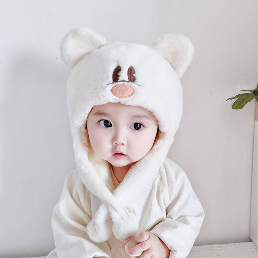 Disney Baby Hut Baby-Ohrschutz Herbst und Winter warme Frauen süßer winddes Ohrschutz Baby Dicke Plüschhut MX761-Gelbe 6 Monate bis 3 Jahre alt (46-50 cm)