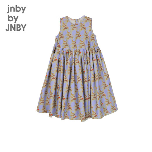 Jnby por Jnby Jiangnan Cloth Ropa para niños Vestido sin mangas verano Lindo patrón de falda de longitud media