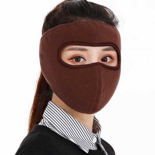 
HengTravler Autumn and Winter Mask Outdoor Cycling Warm Thickened Neck and Ear Mask Men's and Women's Windproof Electric Vehicle Full Face Mask Blue Edge