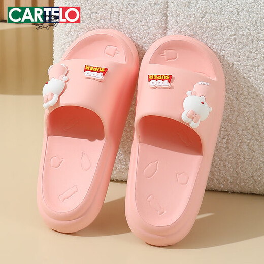 Katile Crocodile Pantoffeln für Frauen, die Scheißklappern tragen, die Hausbadeschuhe tragen, Flip-Flops 1479 Pink 38-39