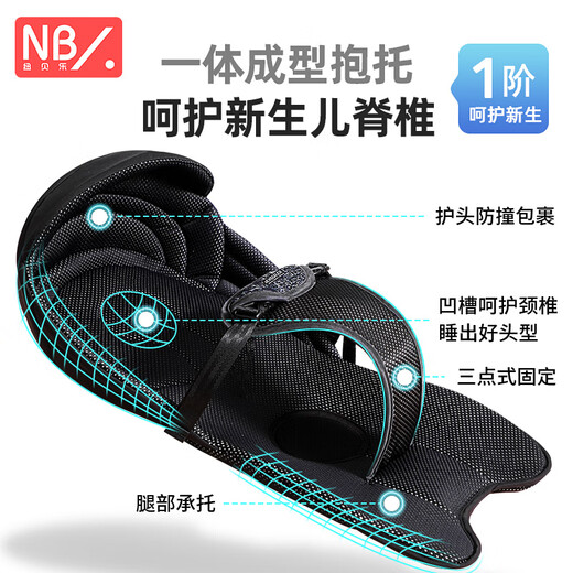 
Newborn baby strap waist stool small-month-age baby holding artifact releases hands 0-3 months to 3 years old baby hug support Cool black gold [horizontal hug version, suitable for 0-5 months]