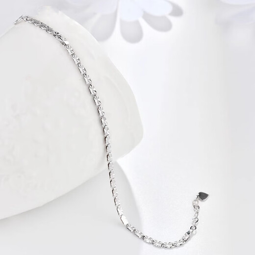 LAOLATU Pt950 platinum bracelet for women, platinum solid bracelet, confession commemorative birthday gift for girlfriend and wife, rice-shaped flower bracelet