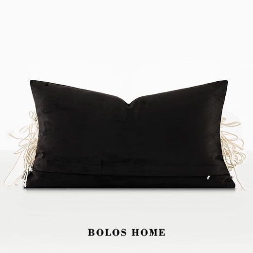 Boluo Artista Silent Wind Light Luxury Wasabi Simple Suture Craft Model Room Bed de hotel Back contra la almohada de cintura BR3523 [30_60cm] Core de terciopelo emplumado