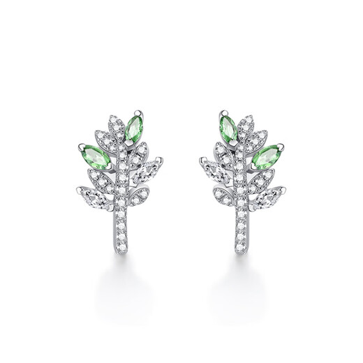 Muye natural colored gems 925 silver tsavorite gemstone earrings willow earrings original design jewelry earrings willow earrings