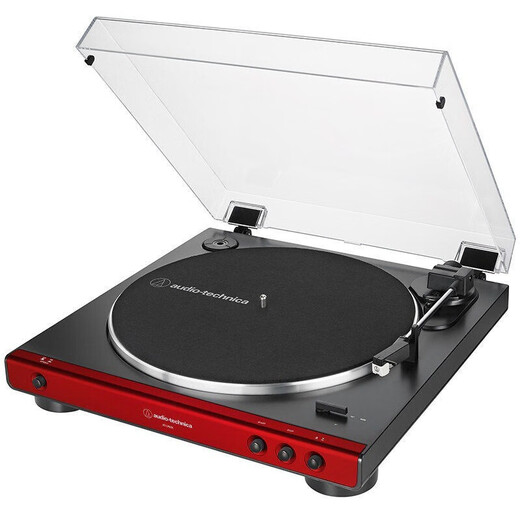 Audio-technica AT-LP60X professional vinyl record player automatic belt drive turntable record player retro record player AT-LP60X red wired version