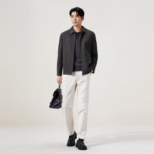 Qipai Workwear Quilted Cotton Jacket Lapel Business Jacket 2025 Autumn and Winter Thickened Warm Men's Casual Jacket