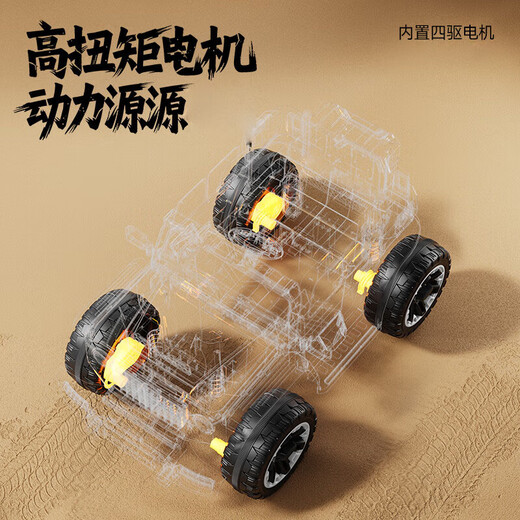 JANY BABY big g children's electric car can sit in an adult remote-controlled toy car, a child's two-person drivable model with four wheels 0-3 years old, gray flagship model + 12V14A battery + luminous soft wheel leather seat