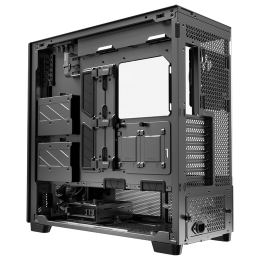 Antec FLUX PRO computer main case/walnut appearance//FLUX air duct patent/dual temperature control display/equipped with 6 fans/side-mounted power supply/glass