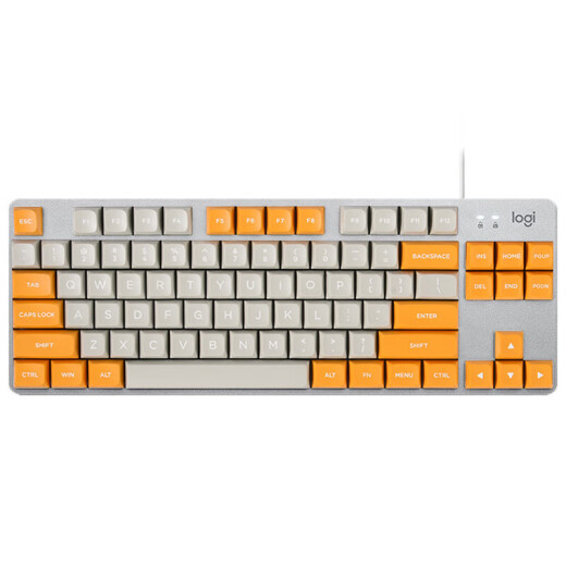 罗技（Logitech）K835有线机械键盘游戏电竞键盘84键电脑办公键盘个性pbt键帽送男友 K835青橙键帽版 单光 青轴