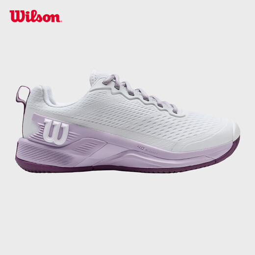 威尔胜（Wilson）女款RUSH PRO 4.5稳定系列运动训练专业竞赛网球鞋 【白色/紫色】WRS335510 37 -US 6.5