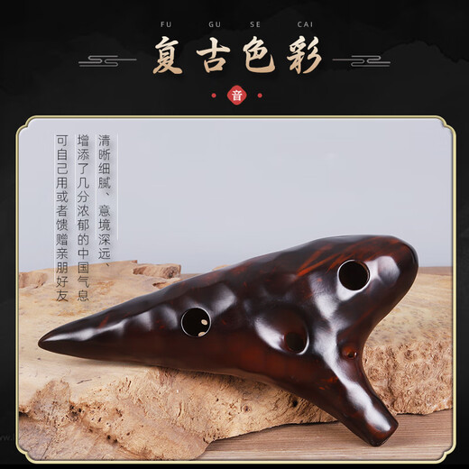 Acacia Bird Ocarina 12-Loch AC Ocarina Professionelle Alt-Tuning-Anfänger-Musikinstrument