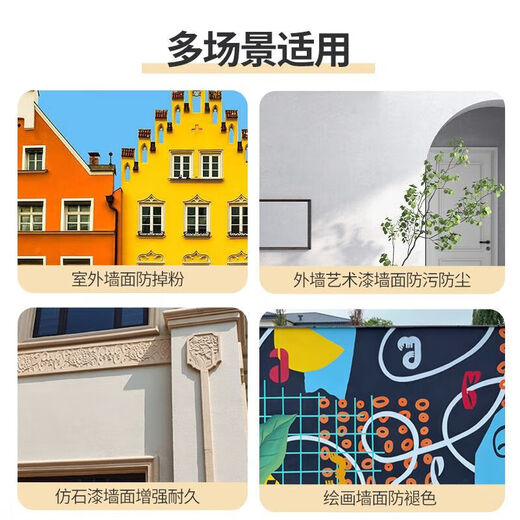 立邦QA691罩面漆内外墙罩面光油防尘耐污仿石漆水包沙亮面墙面漆QA691 QA691(白色)-18L