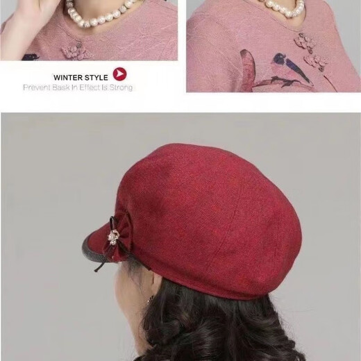 Gu Wenlun's hat with wig for middle-aged and elderly women in autumn and winter with short curly hair, natural hair, fashionable hair cover, gray hat (black brown short curly hair) hair net