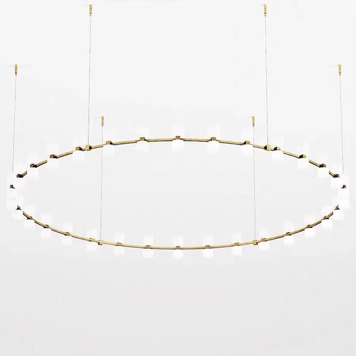 Andro modern simple light luxury chandelier hotel restaurant private room private room western restaurant hotel round table designer lamp diameter 80cm (with light source LED)