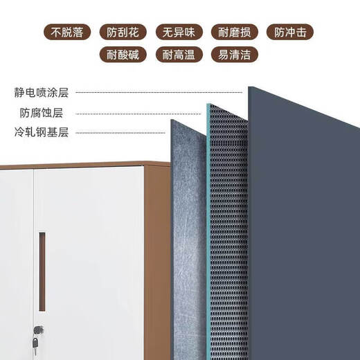 TMJD MISS glass door iron file cabinet with lock office storage low cabinet pure white 760 high glass door low cabinet 1.4mm