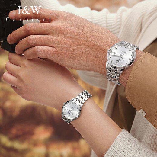 Швейцарский бренд Aiwochi IW Watch Мужчины и женские механические часы Полностью автоматическое импортное движение Водонепроницаемое светящаяся пара наблюдает за парой [импортированное движение] 683 пары белая - бесплатная гравировка