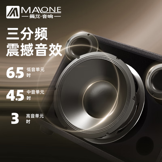 MALONE portable Bluetooth karaoke audio outdoor square dance live broadcast with sound card microphone guitar playing and singing performance speaker amplifier GT-001 (450W) + dual microphone + gift flagship version