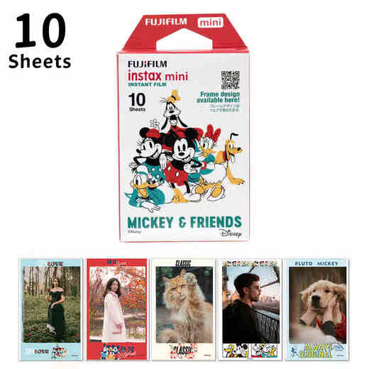 FUJIFILM INSTAX Polaroid mini lace photo paper Mickey friends 10 photos mini9/10/11/12/40/90/99/evo models suitable for printing