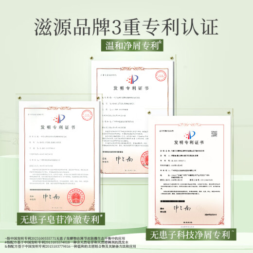 Ziyuan Wuwanzi Shampoo Long-lasting Oil Control Shampoo Remover from Dandruff Relieve Itchy Fluffy Silicone-free Oil No. 1 Men and Women 400ml