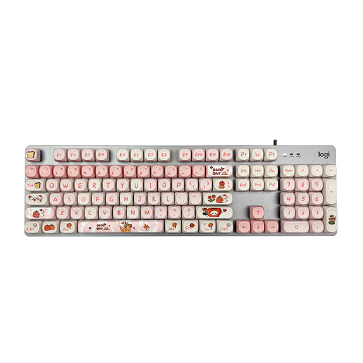 
Logitech [Autumn Puppy] K845 mechanical keyboard Gaming keyboard Office keyboard Full size Office home backlight e-sports chicken keyboard MOA height ball keycap K845-green axis-Autumn Puppy + G102 wired mouse white