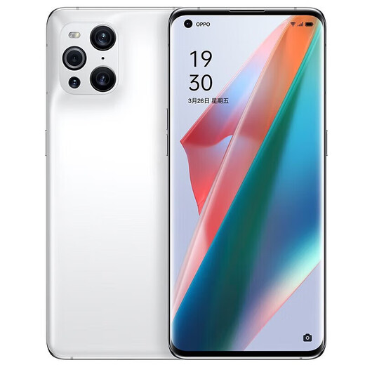OPPO FUENTA X3 X3 X3Pro Teléfono móvil de segunda mano 6.7 pulgadas Pantalla curva de pantalla grande 5G Conexión de red completa Snapdragon 870 Smart Android Teléfono [Find x3 Pro] Whitening 12GB+256GB 95 Nuevo