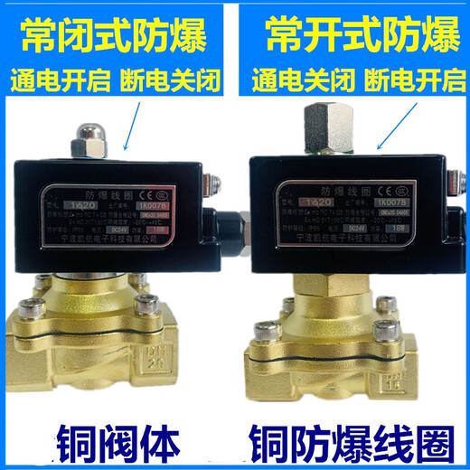 Explosion-proof solenoid valve 4 points 220VDN15/20/25 normally closed valve gas switch valve solenoid gas valve 1621 explosion-proof coil AC220V