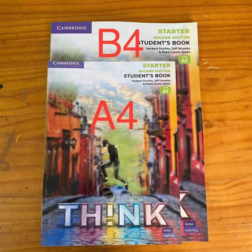 B4 Big-Character-Version Neue Version Think Second Version Cambridge Children's English Starter 12345 Level Dolin Papier Nicht-Punkt-Leseberadung Eye Protection Dolin Papier Lehrbuch 2 Übungsbücher B4 Big-Character Version Level 2