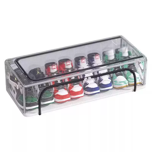 Yusenyi shoe box shoe storage artifact transparent space-saving dust-proof shoe cabinet for storing boots drawer-type bed bottom foldable shoe rack 1 pack (large size) thickened steel frame for stable stacking