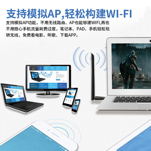 纽曼（Newmine）USB无线网卡千兆5G双频台式笔记本电脑无线WiFi接收器发射器电脑通用免驱高速穿墙 【650M】双频长天线高增益