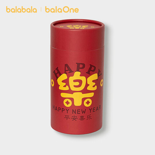 BalaOne socks spring and autumn boys and girls cotton socks New Year gift box red socks four pairs 208126172203