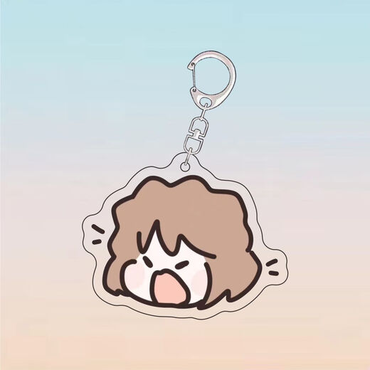 Jiuxu Meng cartoon peripheral detective Conan animation peripheral keychain Maori Ran Haihara Ai girl emoticon bag school bag hanging A1392---Style 5 5 cent keychain [D button]