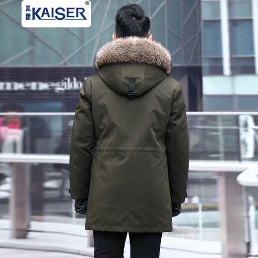 Caesar broken code welfare rex rabbit fur pie overcomes medium-length mink coat men's fur integrated inner gallbladder fur coat winter black 3XL