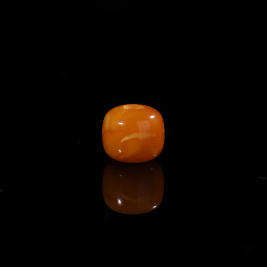 Miling Graduation Grade Natural Amber Raw Stone Old Beeswax Single Bead Diameter 9mm*Thickness 7.8mm Old Type Bead No. 51
