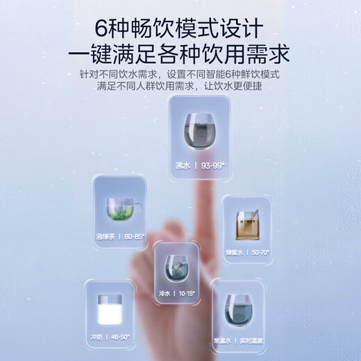 美的（Midea） 壁挂管线式饮水机 家用净水器伴侣 白月光管线机 全通量适配 6段控温 智能触控  速热饮水机 白月光902-D-右侧进水口
