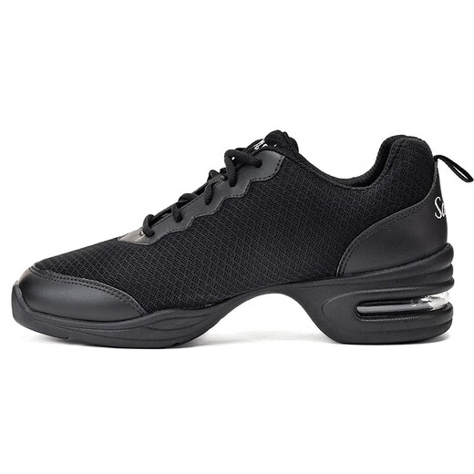 Sansha Sports Dance Shoes Women's Soft Sole Mesh Modern Dance Shoes Square Dance Jazz Dance Shoes Breathable H26M Black 38