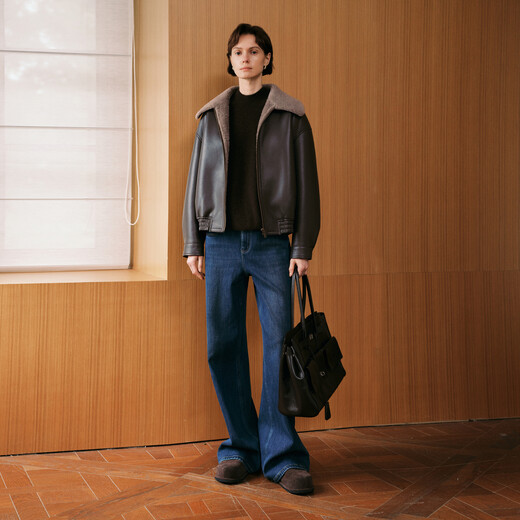 Mai Meng MM Mai Meng Brown Retro Wool Short Jacket Top Small Mall Same Style 25 Winter New Style 5GA212061 Dark Brown 5GA212061 S (115Jin Jin is equal to 0.5 kg or less)