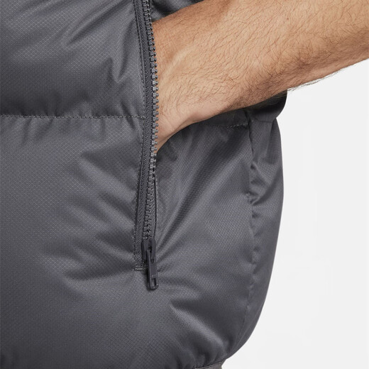 耐克（NIKE）羽绒服马甲男装冬季新款 Sportswear 保暖防风休闲运动坎肩背心 灰色 FB7373-068 XS
