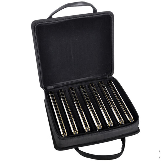 Tongbao Japan Tongbao professional performance 24-hole polyphonic harmonica 12-tuning 7-tuning set adult advanced 12-tuning 6624s 24-hole C-tuning 6624s+7-tuning