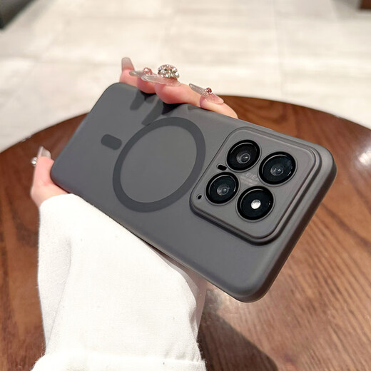 Heken frosted translucent magnetic charging suitable for Xiaomi 17pro mobile phone case with built-in lens film 15ultra all-inclusive ultra-thin 15pro hard shell Xiaomi 14 anti-fall protective case titanium gray ice mist frosted skin-feel magnetic suction for Xiaomi 15