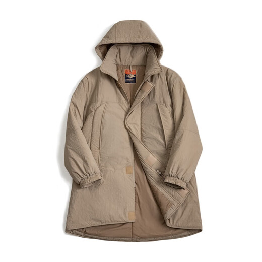 Veste en coton à capuche American American Retro PCU Hooded Moulaineering Maltingheering Moyen-le long du parc de coton épaissi