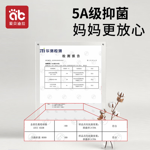 爱贝迪拉 新生婴儿包单产房纯棉襁褓裹布包巾包被四季抱被睡袋95cm单层2条