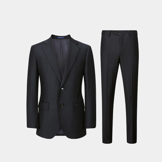 Guillaume de Mons imported VBC Australian pure wool suit suit men's business formal dress groom wedding dress suit complete set for men black top + trousers 50 tops and trousers size please note