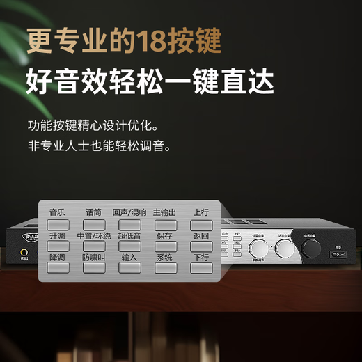 Melody DSP9800 Karaoke Reverberator Digital Audio Preamp Effector Home Theater Anti-Howling Mixer Processor Dual-Screen Display Anti-Howling Microphone Reverberator DSP9800 Effector_Full Chinese Dual Color Screen_Bluetooth Version