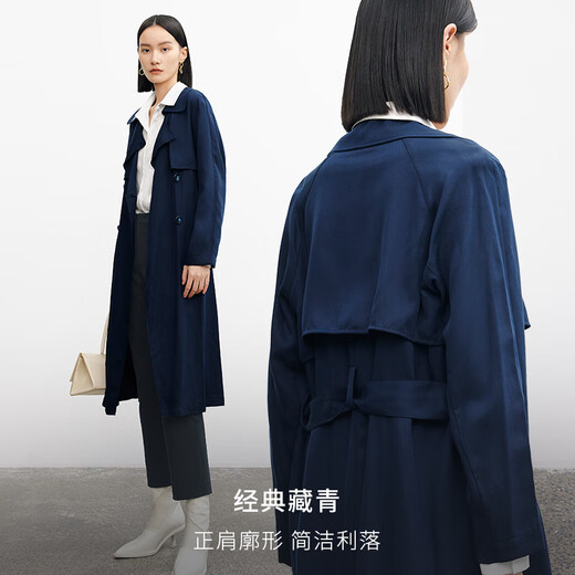 
Maimeng MM British style Korean classic spring mid-length windbreaker jacket women's shopping mall same fashion commuting beige 5998169072-1 XS