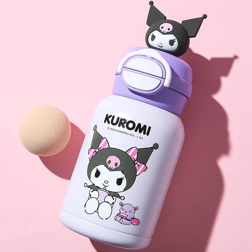 BEDDYBEAR Open Smiling Double Drinking Cover Children's Thermos Cup with Straw 316 Steel Large Capacity Thermos Kettle 600ML Coolomi