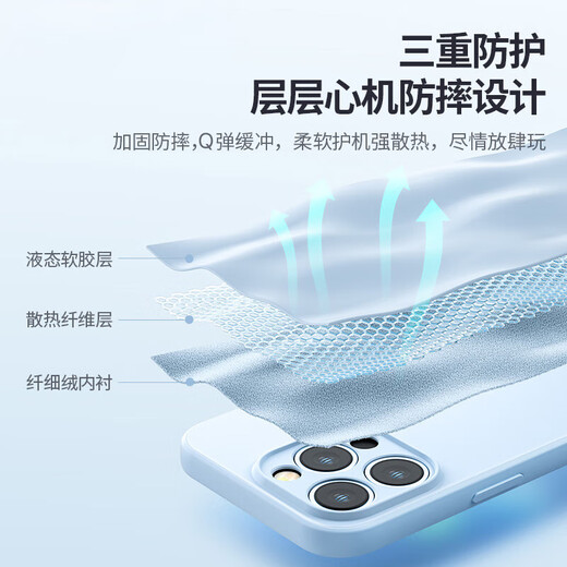 Pinsheng applicable à Apple 16pro Mobile Phone Case iPhone16pro flexible liquide coque liquide complet anti-feu